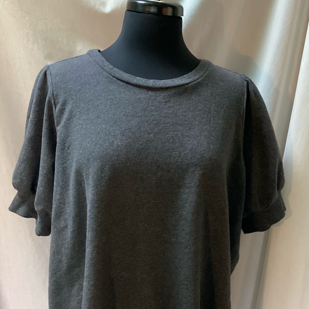 Torrid Gray soft sweatshirt w/puffed sleeves plus size 2X